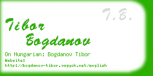 tibor bogdanov business card